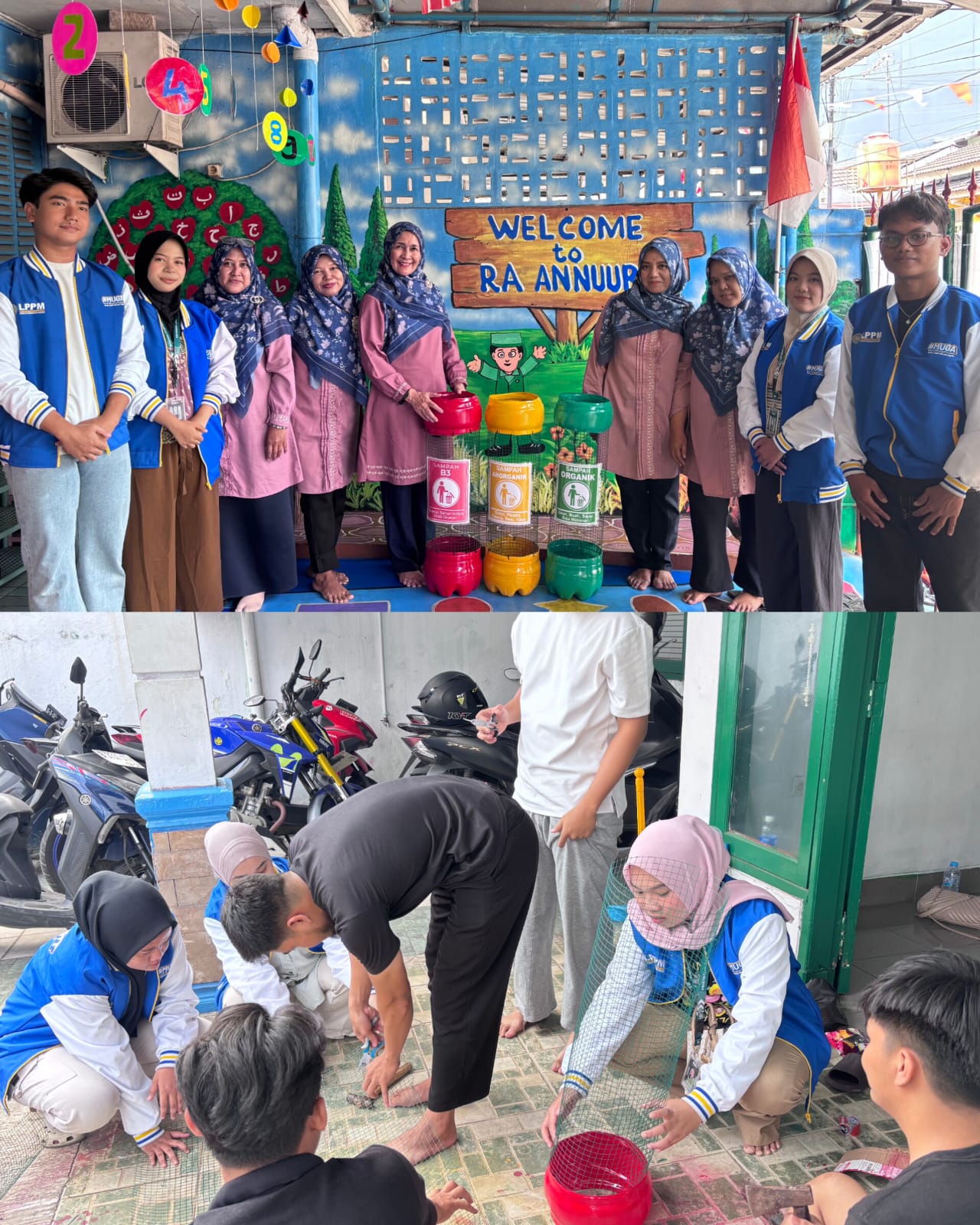 Mahasiswa KKN UMT Cimone Jaya 2026 Serahkan Fasilitas Bak Sampah Terpilah di RA An-Nur, Edukasi Pemilahan Sampah Sejak Usia Dini