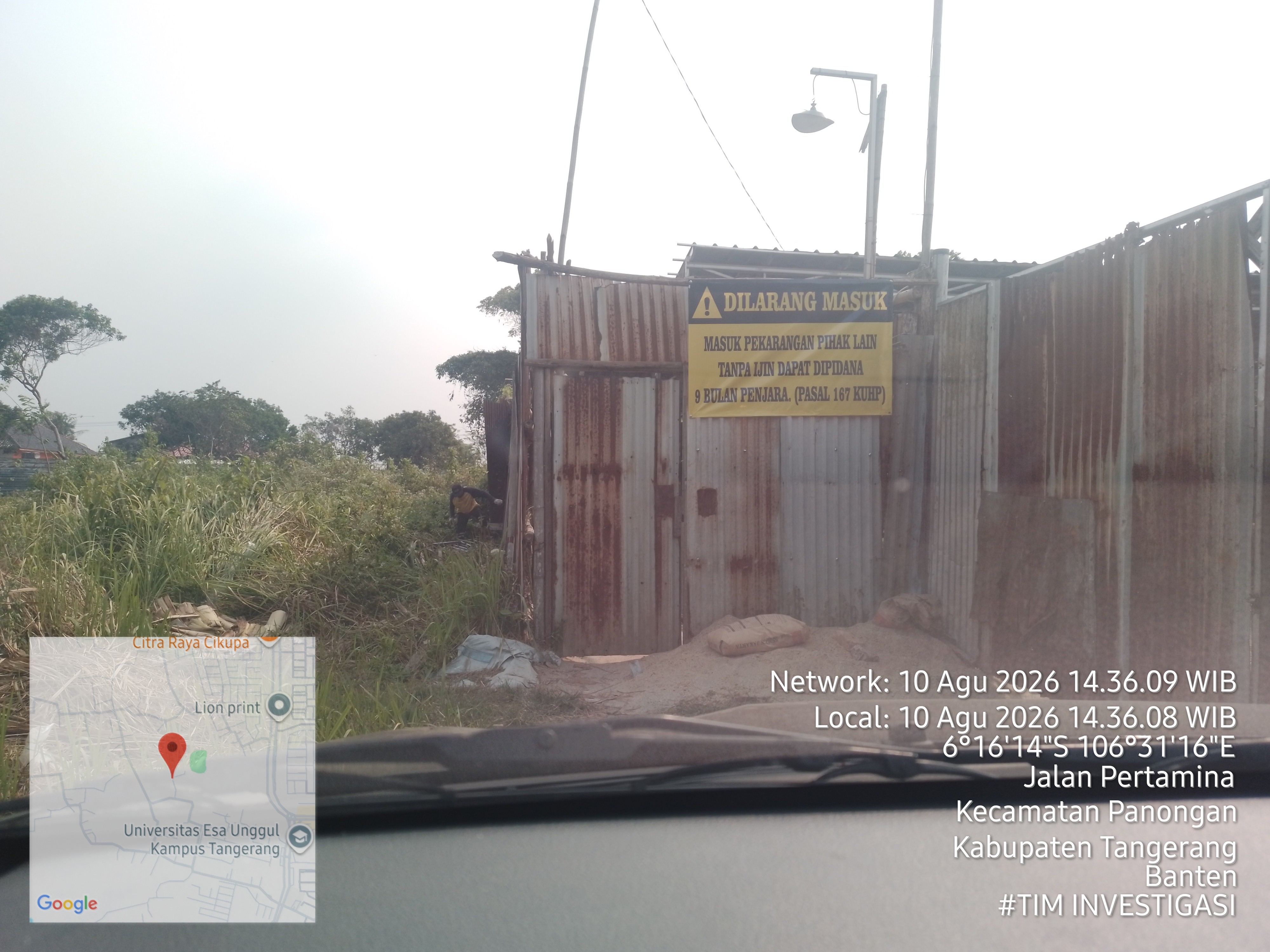 Tanda Tanya di Balik Pagar Seng” CV IYAL LOGAM Panongan Jadi Sorotan Publik