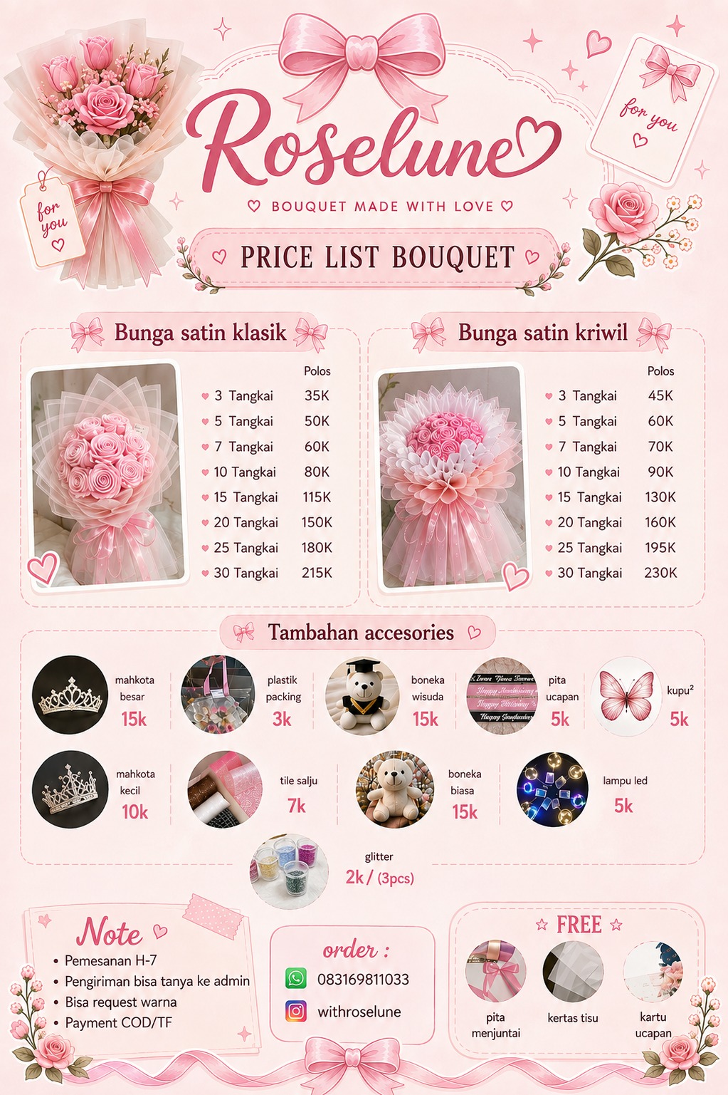 Roselune Hadirkan Buket Bunga Satin Cantik di Bandung, Harga Mulai Rp35 Ribu
